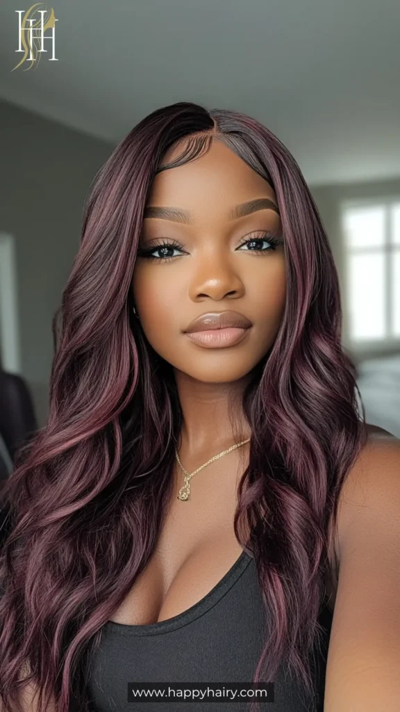 Dark Burgundy Hair 34