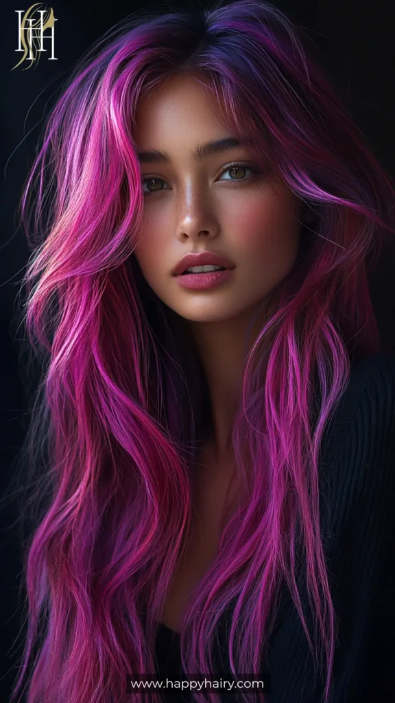 fuschia hair 1