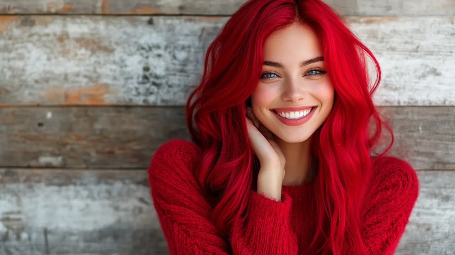 Cherry red hair