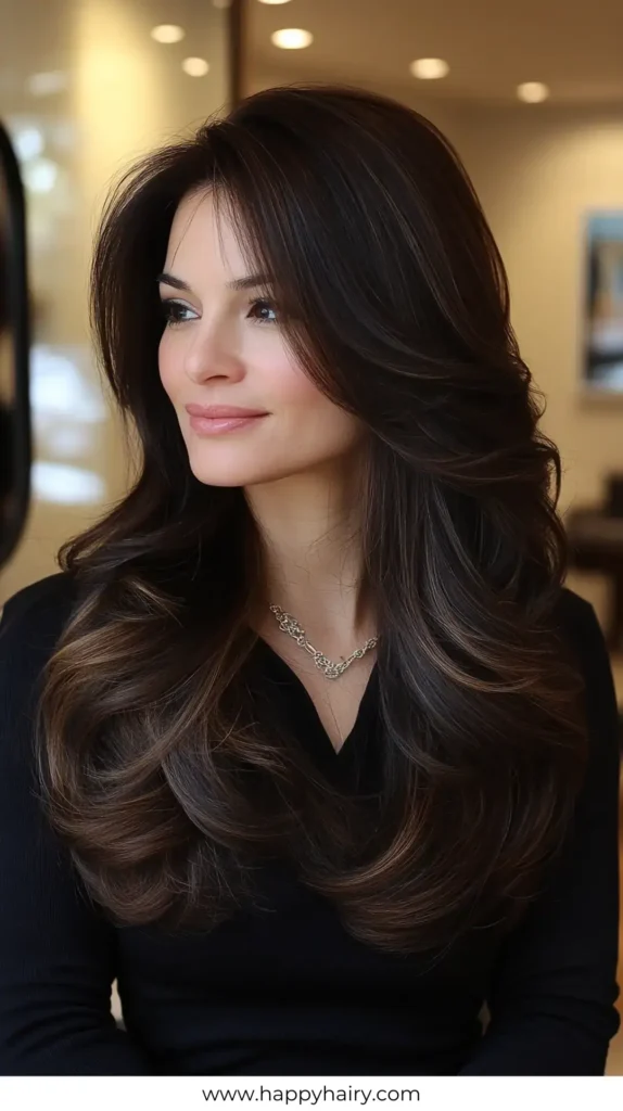 Layered Bangs with Long Hair 1