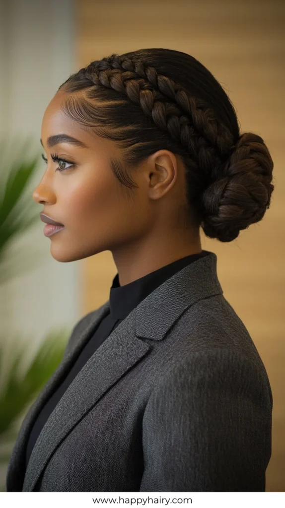 Braided Bun 3 Quick Work Hairstyles for Long hair 4 1