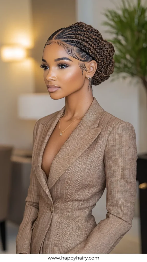Cinnamon Bun Braided Bun 3 Quick Work Hairstyles for Long hair 6