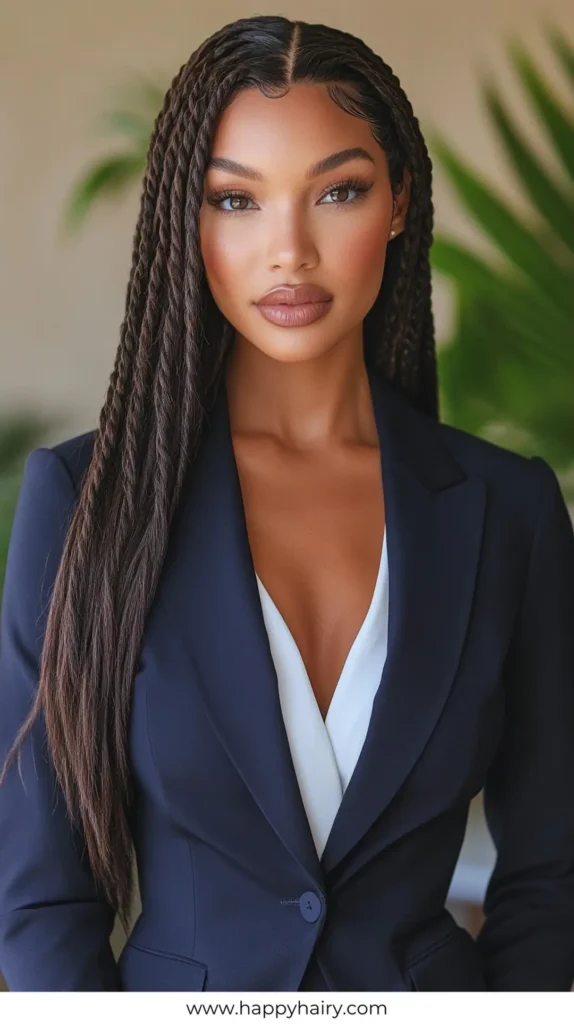 Marley Braid 3 Quick Work Hairstyles for Long hair 11