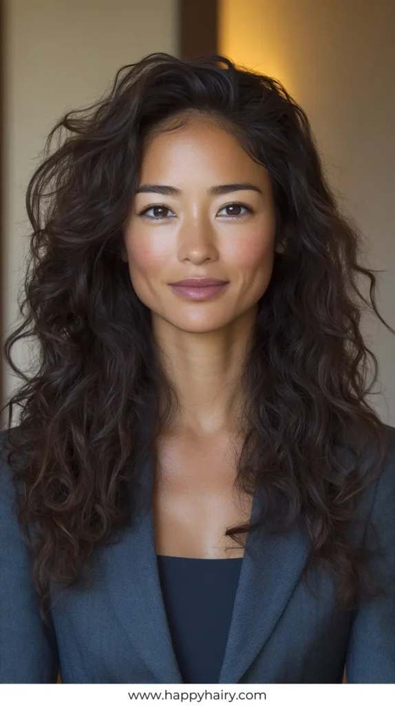 Natural Curls 3 Easy Work Hairstyles for Long Hair 8