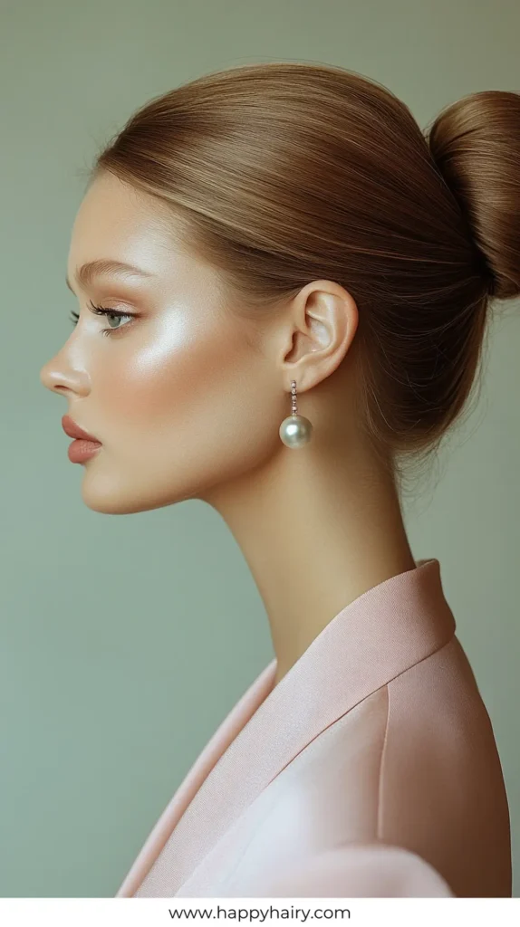 Top Knot Sleek 3 Quick Work Hairstyles for Long hair 16