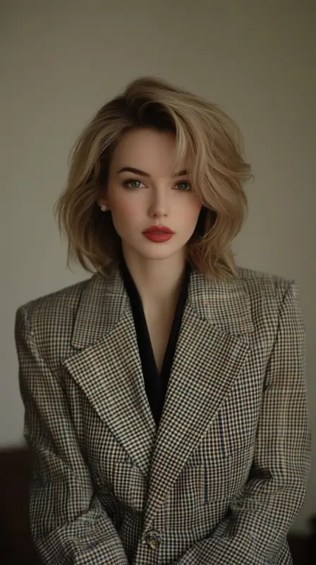 Retro Glam Revival: Effortless Elegance - 90s blowout hair short
