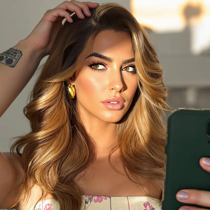 Sunlit Glam Waves - blowout-hair