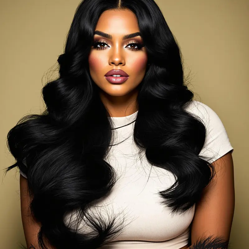 Enchanting Elegance: Waves of Wonder - blowout hairstyles for black women