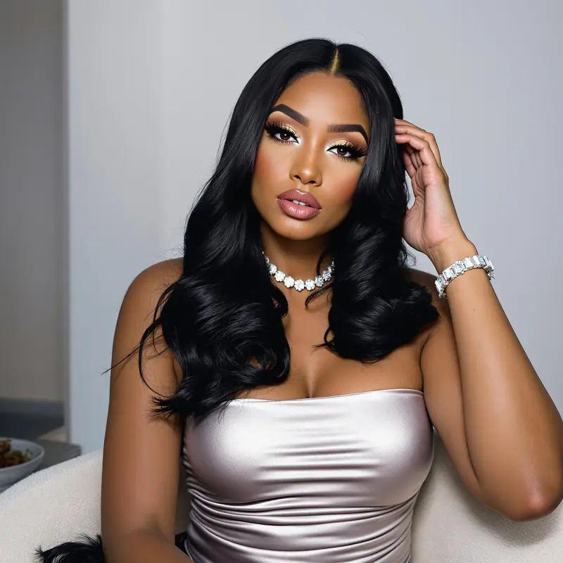 Glamorous Gloss Waves - blowout hairstyles for black women