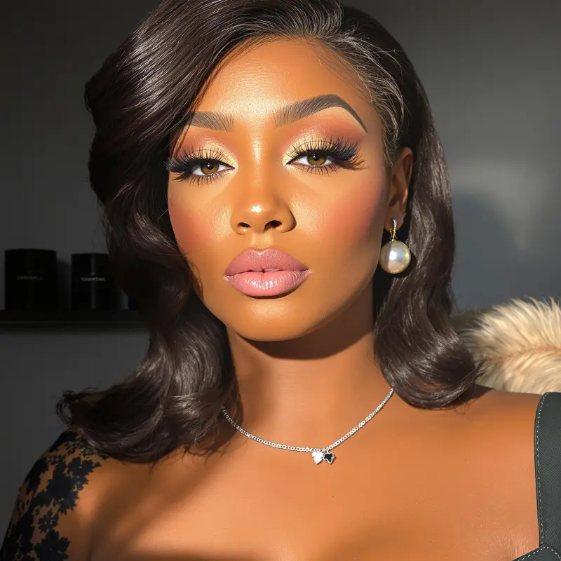 Enchanting Elegance: Waves in Wonderland - blowout hairstyles for black women