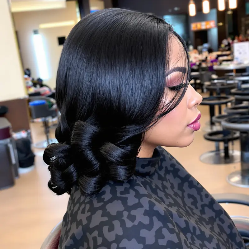 Glamourous Breeze: Where Chic Meets Flair - blowout hairstyles for black women