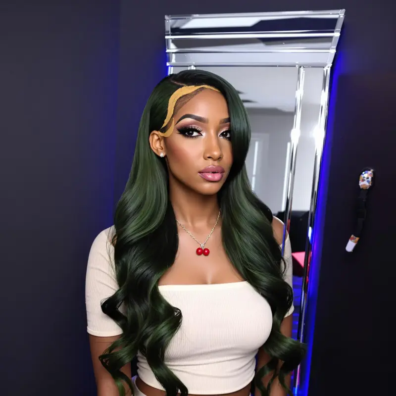 Envy in Emerald: A Blowout Revelation - blowout side part