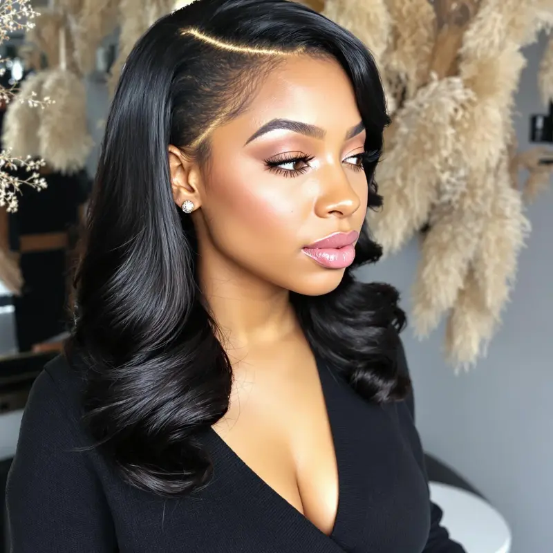 Embrace the Elegance: Unleash Your Inner Radiance - blowout side part
