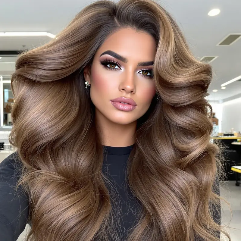 Glamorous Waves: Your Crowning Glory - bouncy blowout curls
