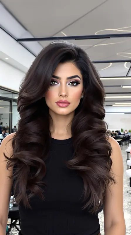Unleash the Elegance: Waves of Wonder - brown blowout hair