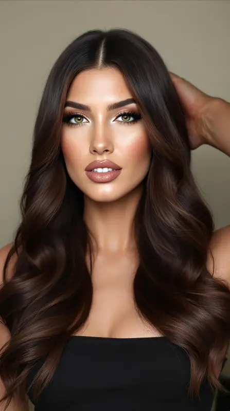 Effortlessly Glamorous Waves of Wow - brown blowout hair