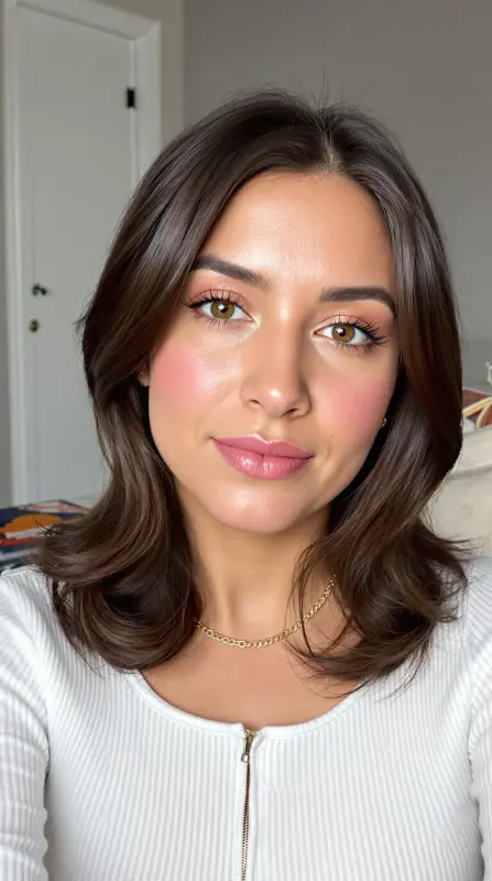 Radiant Blowout Bliss - brown blowout hair