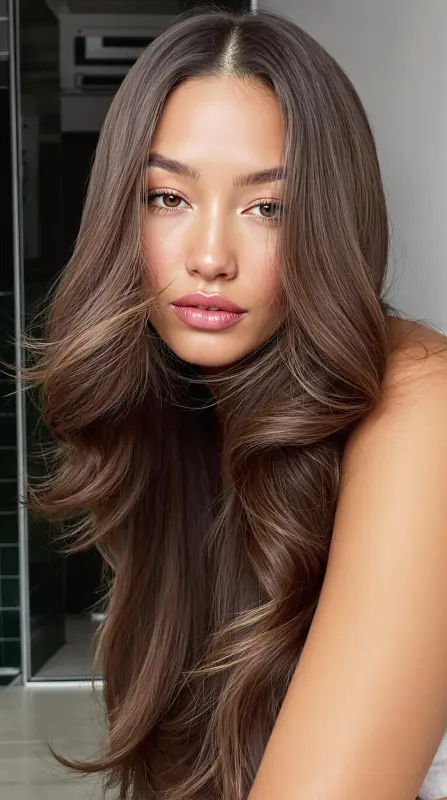 Amplify Your Allure with Glamorous Waves! - brown blowout hair