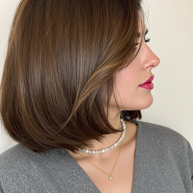 Enchanting Allure: The Heritage Bob - old money brown hair