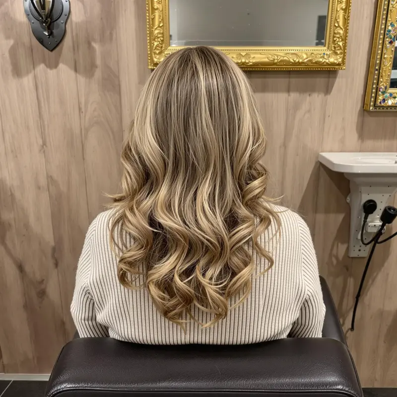 Whispering Waves of Opulence - old money brown hair