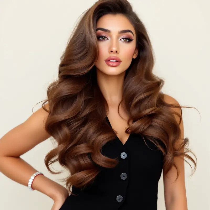 Elegant Ripples: The Royal Mane - old money style hair