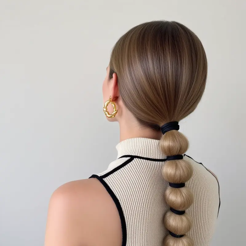 Bubbles of Opulence: The Modern Ponytail Revolution - old money style hair