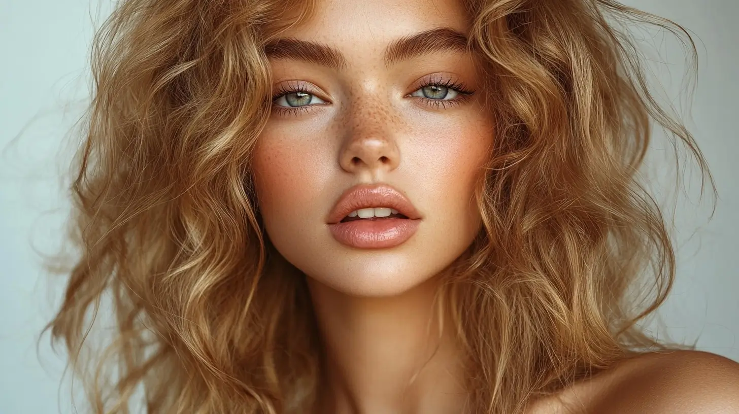 warm blonde hair