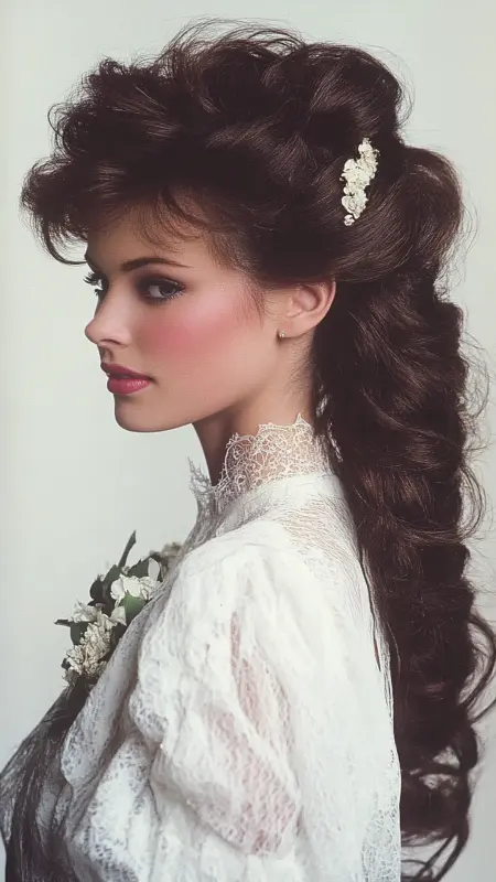 Glamorous 80s Curls: The Ultimate Retro Vogue - 80s Prom Hair