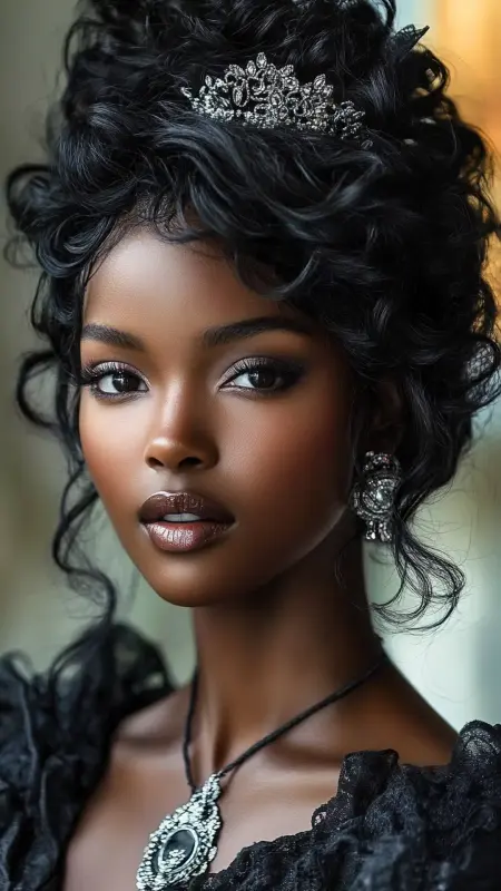 Crowned Curls: 80s Glam Revival - 80s Prom Hair