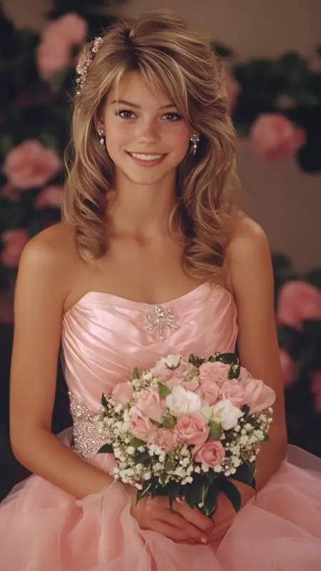 Legendary Golden Glam: 80s Prom Hair Extravaganza - 80s Prom Hair