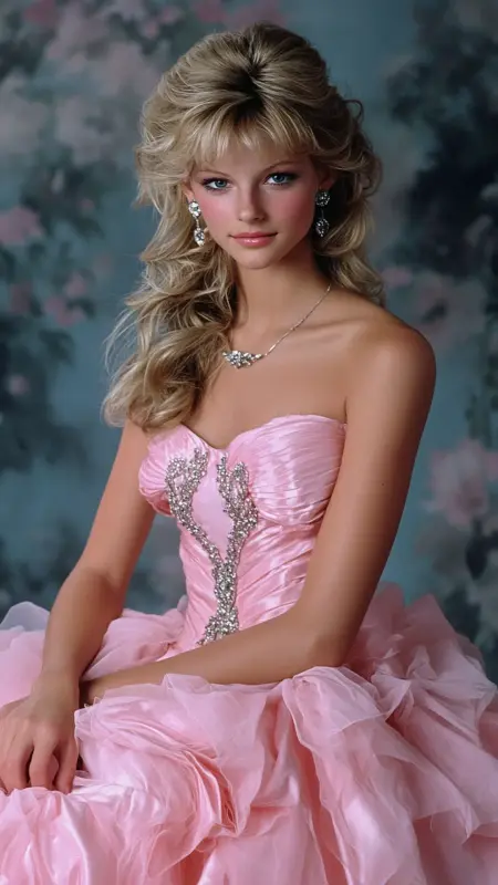 Glamorous Waves: A Nostalgic Nod to 80s Prom Nights - 80s Prom Hair