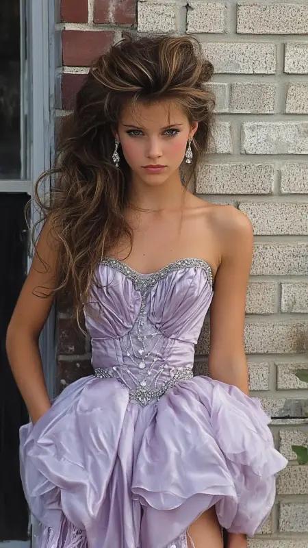 Glamorous Time-Travel: The 80s Brown Prom Mane - 80s Prom Hair