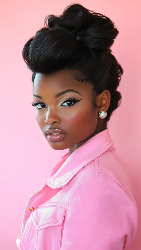 Radiant Regal Revival: The Ultimate 80s Updo - 80s Prom Hair