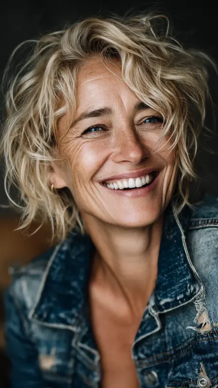 Airy Layers with Tousled Finishh - Medium length hair with layers over 60 older women
