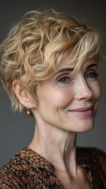 Airy Pixie with Wispy Layers - Pixie hairstyles for older women over 60