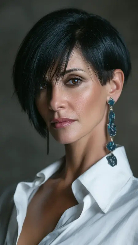 Asymmetric Bob - Haircuts For Women Over 50 With Fine Hair