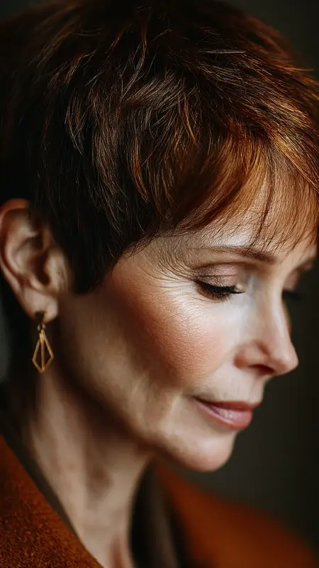 Asymmetrical Pixie - Pixie Cut Hairstyles For Older Women