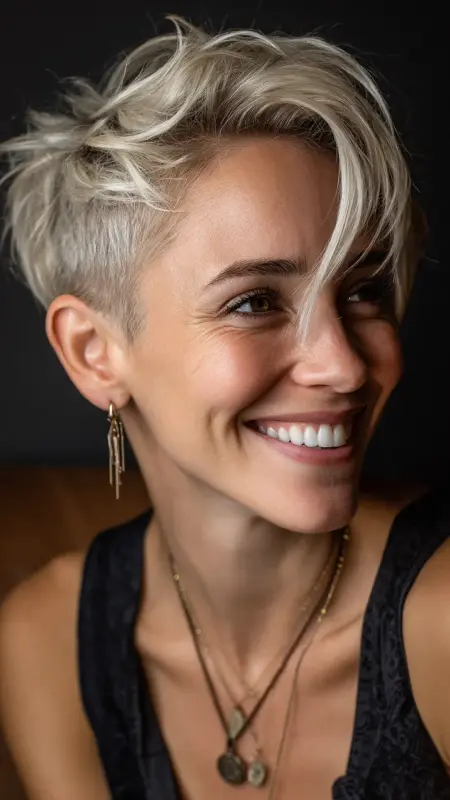 Asymmetrical Pixie - Pixie Haircuts For Fine Hair
