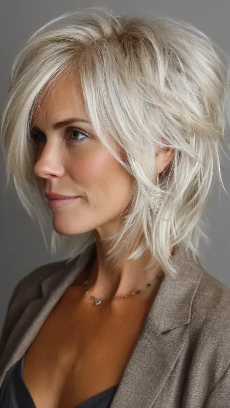 Asymmetrical Shag - Shaggy Hairstyles For Women Over 50