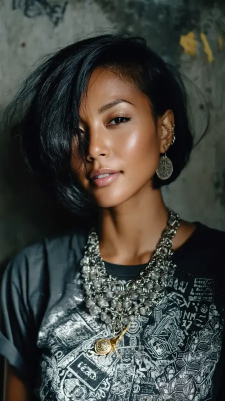 Asymmetrical Stacked Bob - Stacked Bob Haircut For Fine Hair