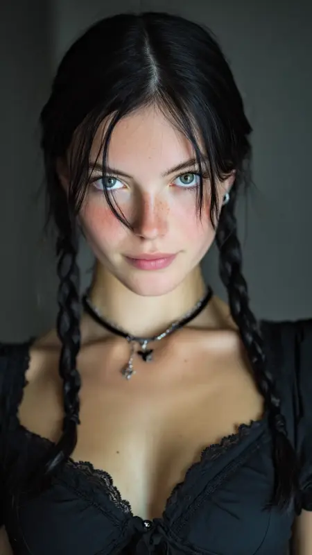 Baby Braids with Middle Part - Y2k haircuts