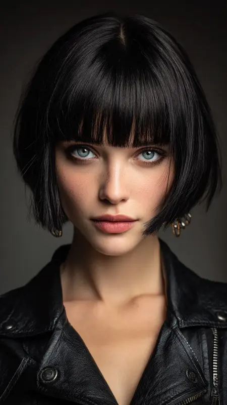 Blunt Bob with Baby Bangs - Retro bob hairstyles
