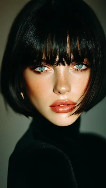 Blunt-Cut Bangs and Bob - Glass Hair