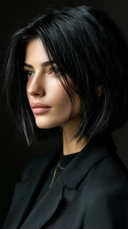 Blunt Cut Lob With Center Part - Coarse Hairstyles For Women