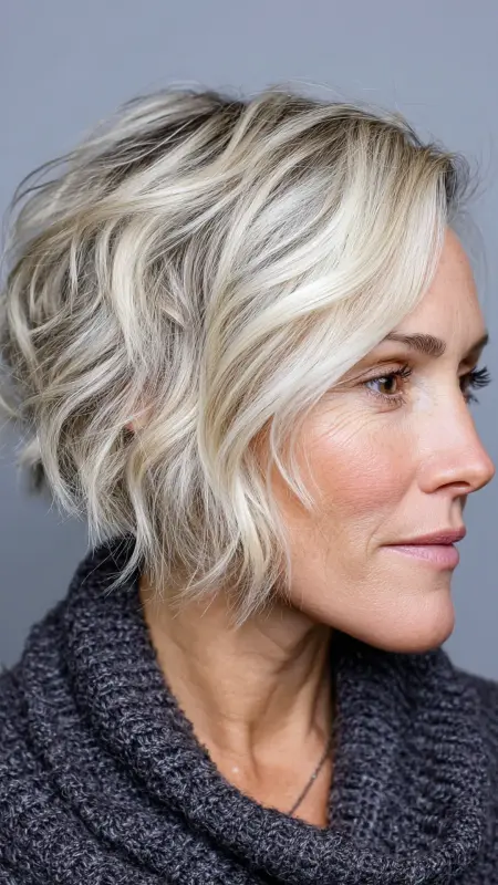 Bob with Soft Perm Waves - bob haircuts for women over 60 with fine hair