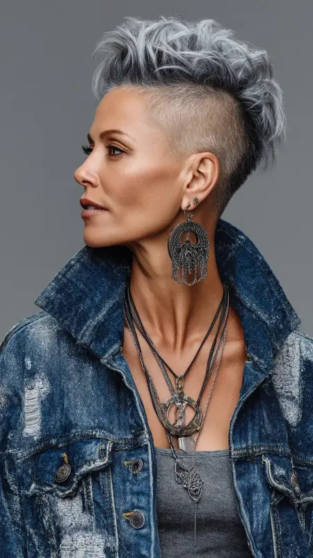 Bob with Undercut and Textured Crown - bob hair styles for women over 50