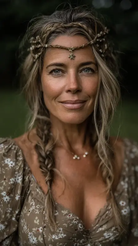 Boho Braided Crown - hair styles for women over 40