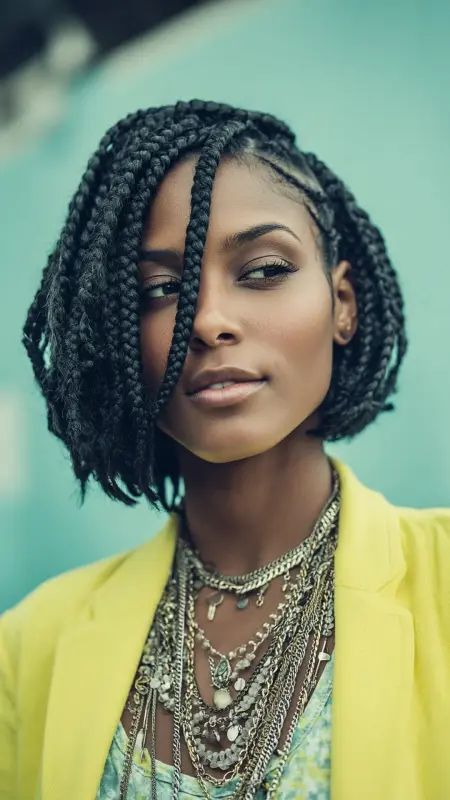 Box Braids Bob - Coarse Hairstyles For Women