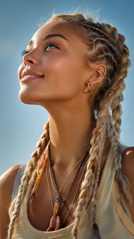 Braided Money Pieces - Y2k haircuts