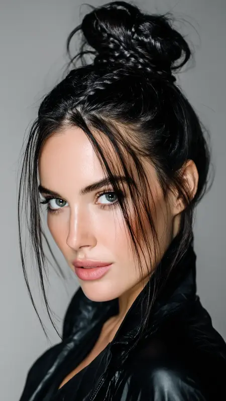 Braided Top Knot - Y2k haircuts